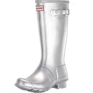 Hunter Kids Silver Tall Rain Boot